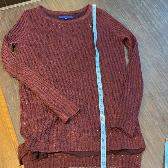 Apt. 9 ladies deep plum/burgundy sweater with sparkles. Size small. - Picture 9 of 10